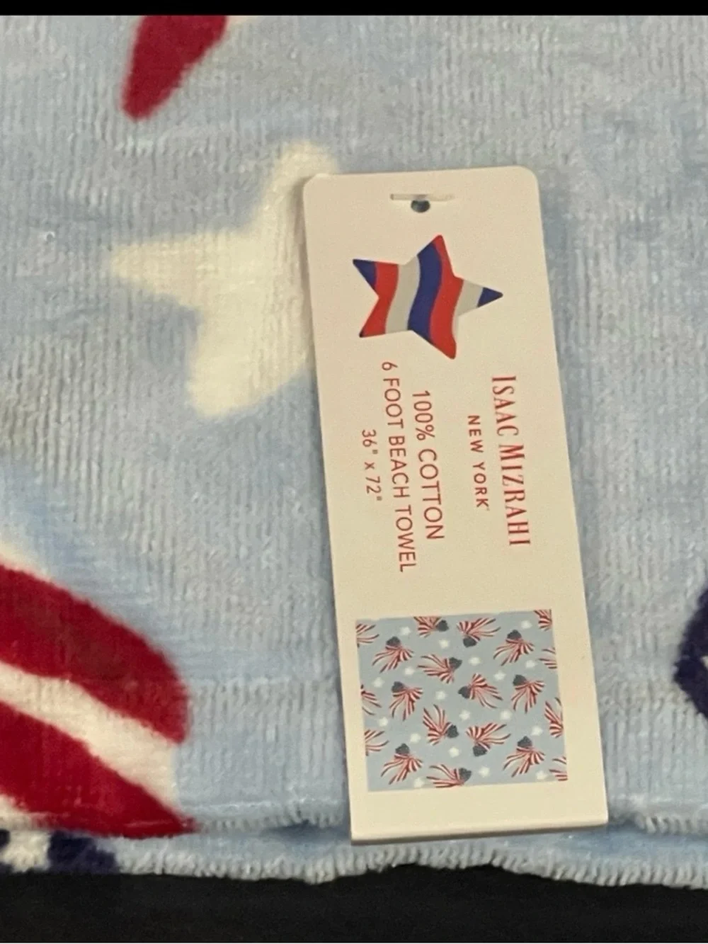 Patriotic Isaac Mizrahi Beach Towel Patriotic Bows Beach Towel